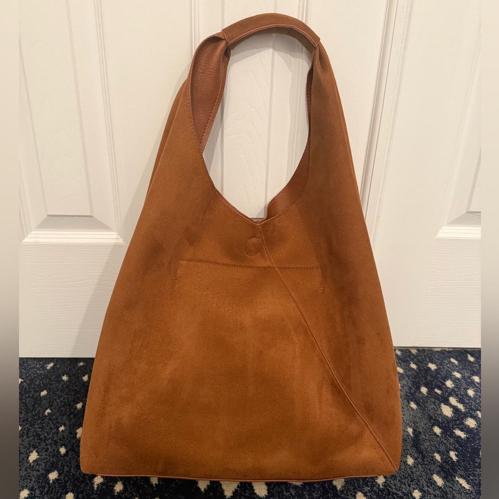 Banana Republic Vegan Suede Slouch Tote Bag